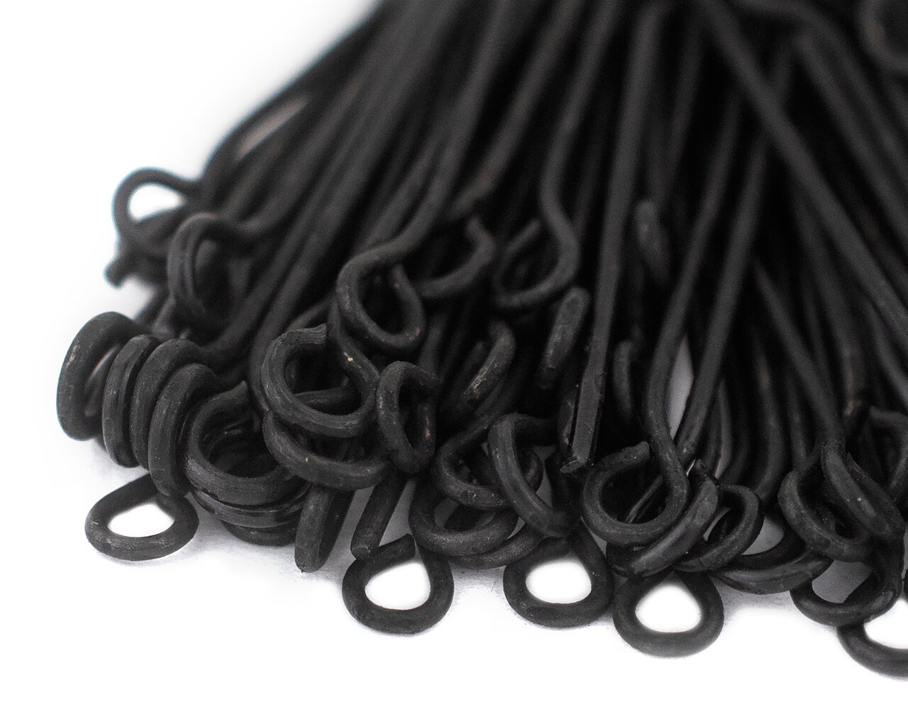 The Bead Chest Midnight Brass 21 Gauge 1 Inch Eye Pins (Approx 100 pieces)